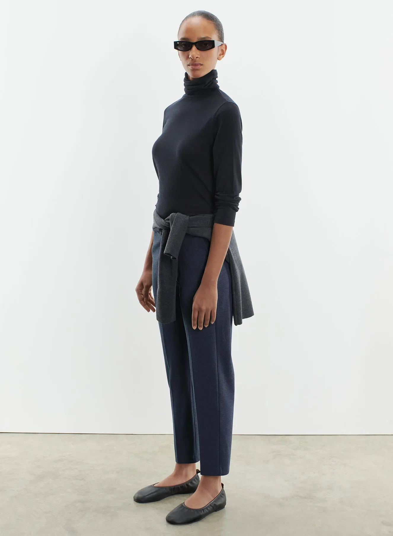 Pantalon en viscose, polyamide et élasthanne