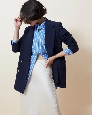Veste blazer Gladisse Bleu marine – Grace & Mila — photo 2