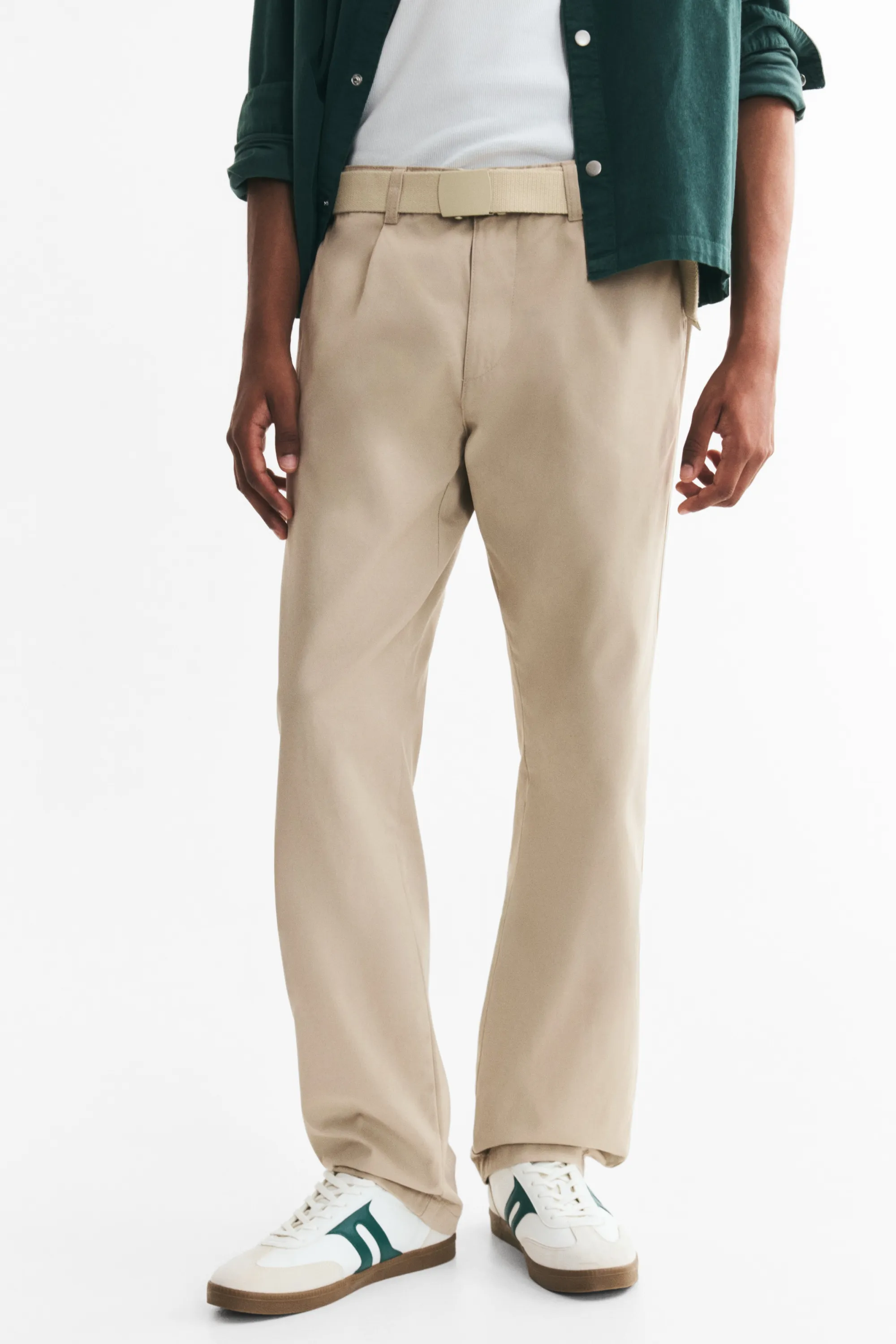 Chino Relaxed Fit en twill de coton - Beige