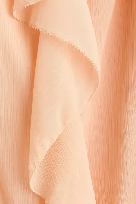 Robe volantée en mousseline - Abricot — photo 3