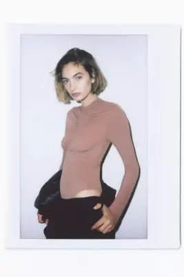 Body string à effet drapé - Rose ancien foncé — photo 1