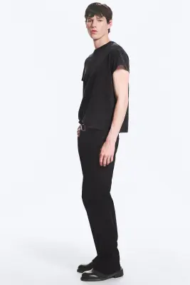 Jean bootcut décontracté taille mi-haute Mercury - Black Rinse - Noir — photo 2