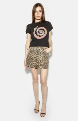 Nouveau ! RE/DONE Jupe 90s Mini Skirt Léopardo — photo 3