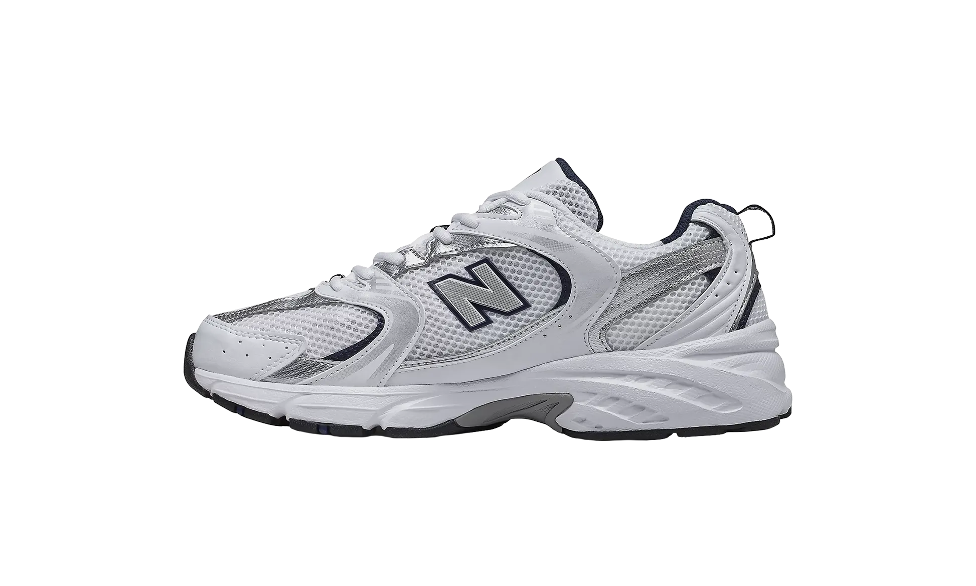 New Balance 530 White Silver Navy