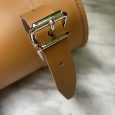 Sacoche à Vélo en Cuir Camel — photo 2