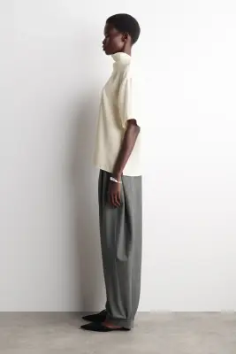 TOP DRAPÉ À ENCOLURE FOULARD - IVOIRE — photo 2