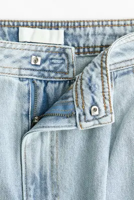 Barrel High Waist Ankle Jeans - Bleu denim clair — photo 4