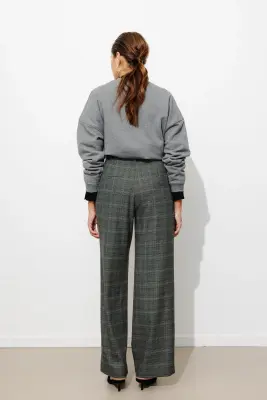 BILLY pantalon large carreaux — photo 4