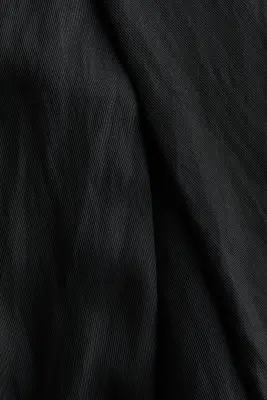 Pantalon froissé avec détails croisés - Noir — photo 5