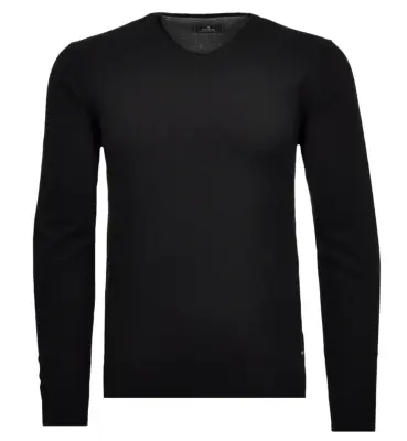 RAGMAN PULL COTON CASHMERE COL V Noir — photo 2