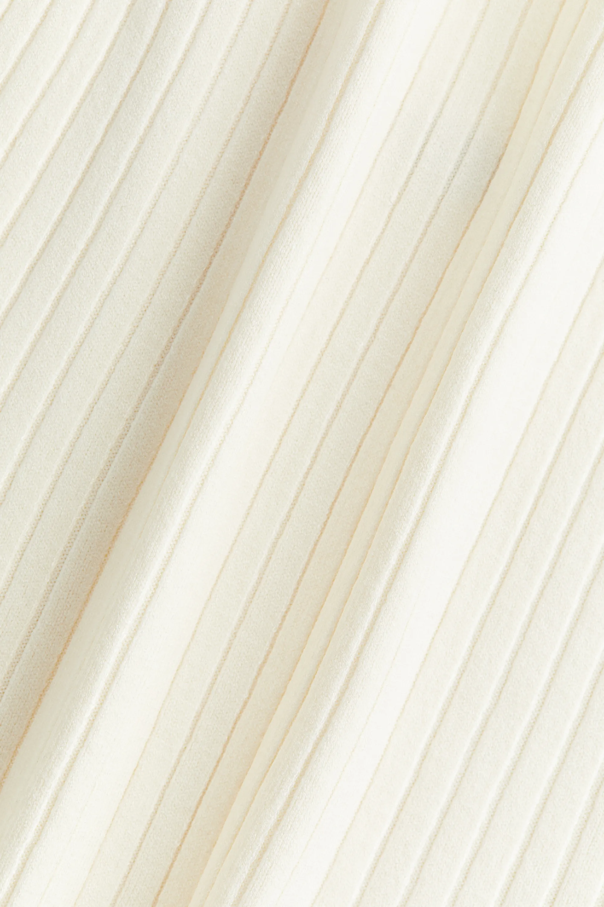 Top à bretelles fines en maille côtelée - Crème