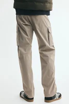 Pantalon cargo Regular Fit - Taupe — photo 3
