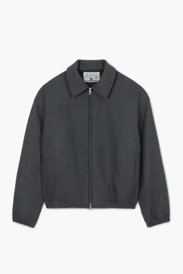 Exhibition Jacket - Flanelle de laine Gris Chiné