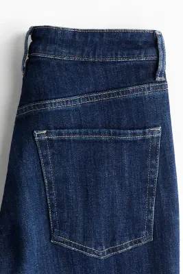Slim Straight High Jeans - Bleu denim foncé — photo 1