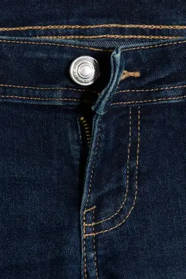 Flared Ultra Low Waist Jeans - Bleu denim foncé — photo 4