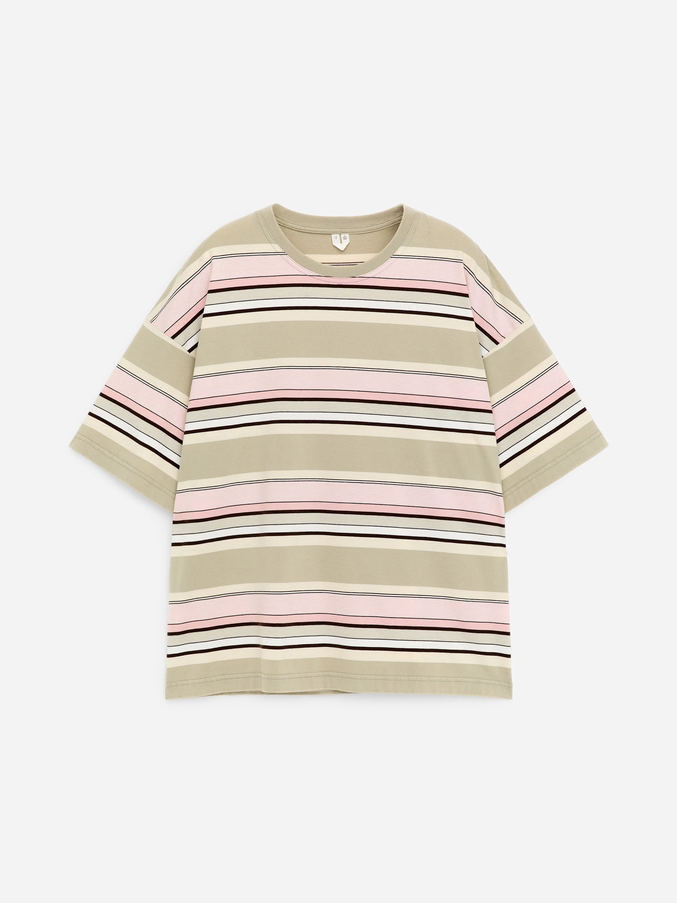 T-shirt oversize - Vert kaki/Rose