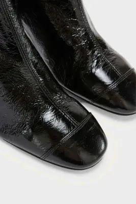 Bottines Clyde vernis froissé noir — photo 3