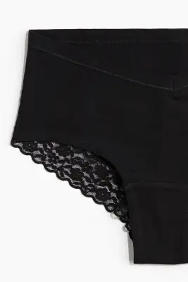 MAMA Lot de 5 culottes Hipster en coton - Noir — photo 1