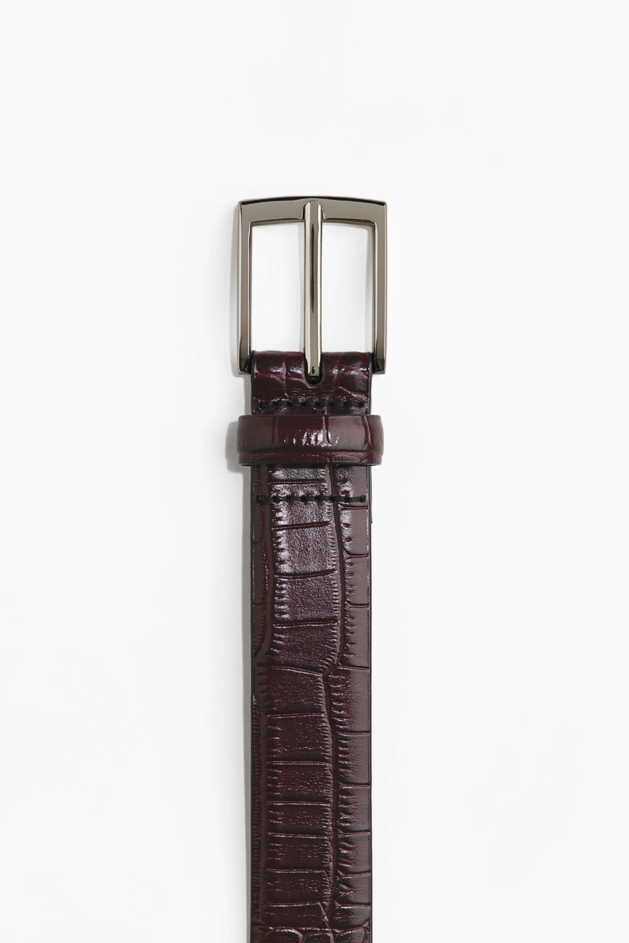 Ceinture en cuir - Bordeaux
