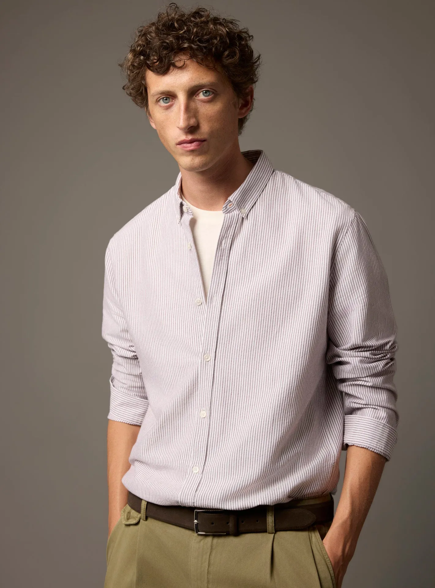 Chemise College White/Raisin