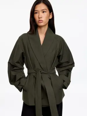 Veste à col châle - Vert kaki — photo 3