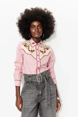 Chemise western brodée Femme — photo 2