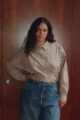 Chemise cintrée à carreaux — photo 3