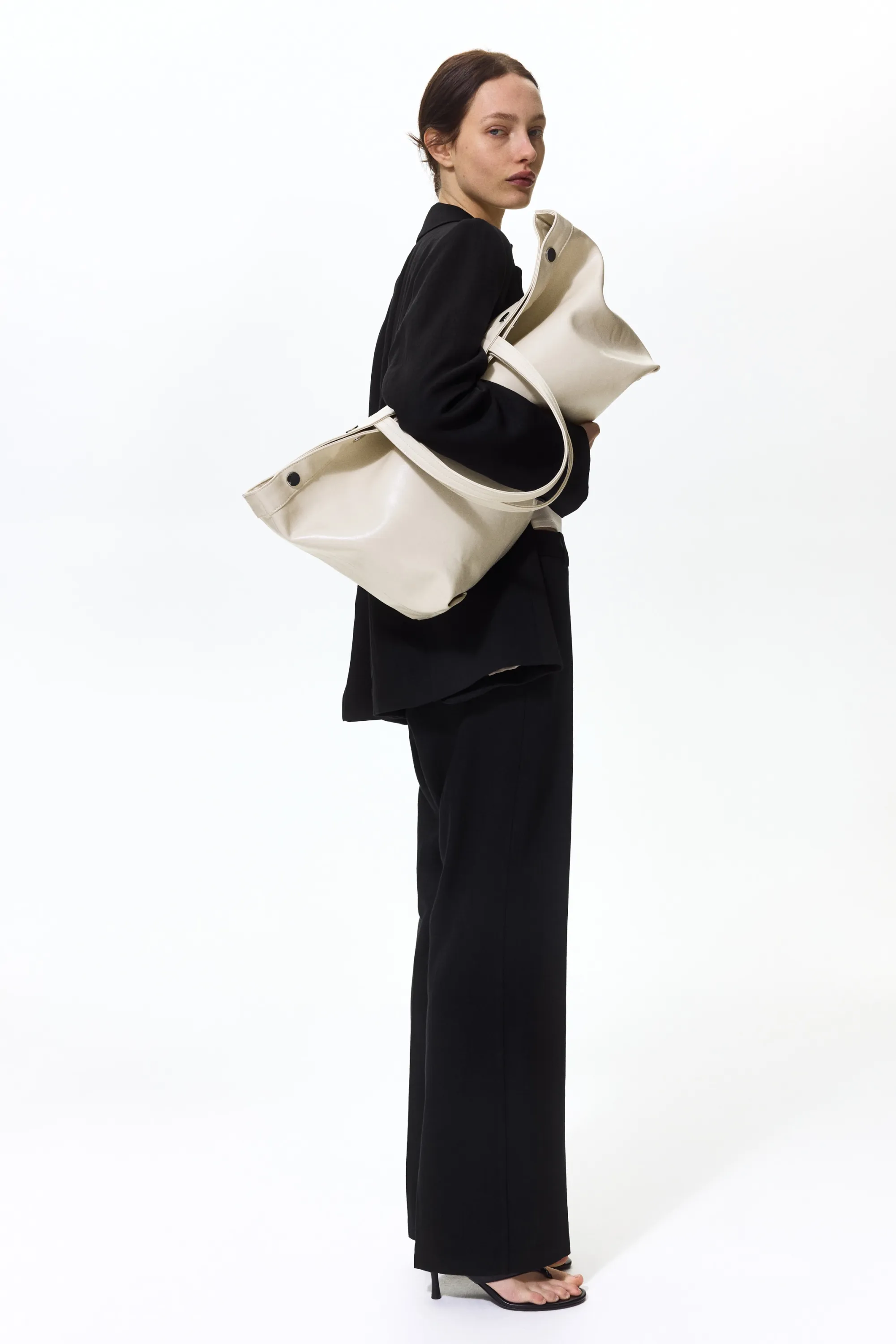 Pantalon chic en lin mélangé - Noir