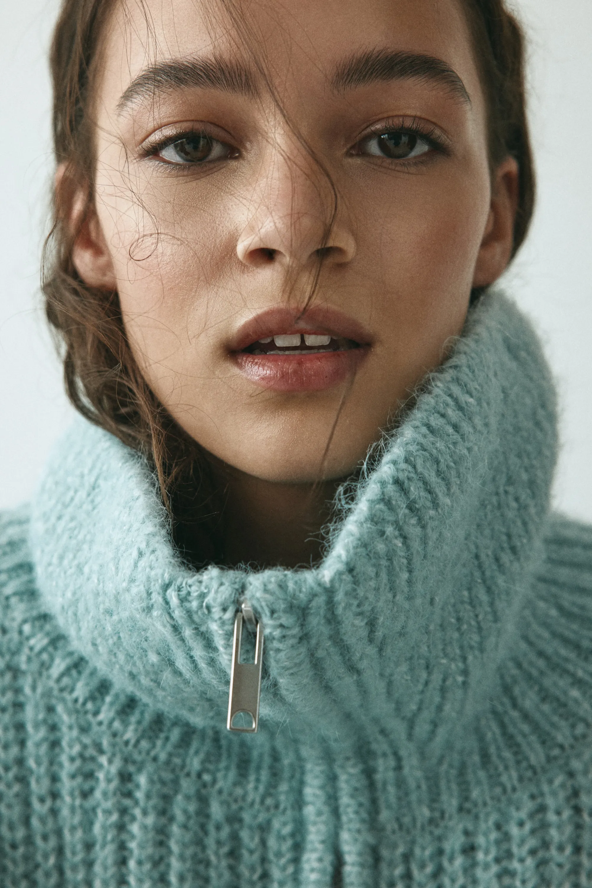 Gilet zippé - Turquoise clair