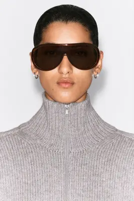 VESTE ZIPPÉE À COL CHEMINÉE EN LAINE - GRIS CHINÉ — photo 3