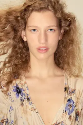 Robe imprimée avec détail à nouer - Beige clair/fleuri — photo 2
