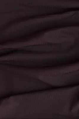 Robe à effet drapé avec manches chauve-souris - Marron foncé — photo 3