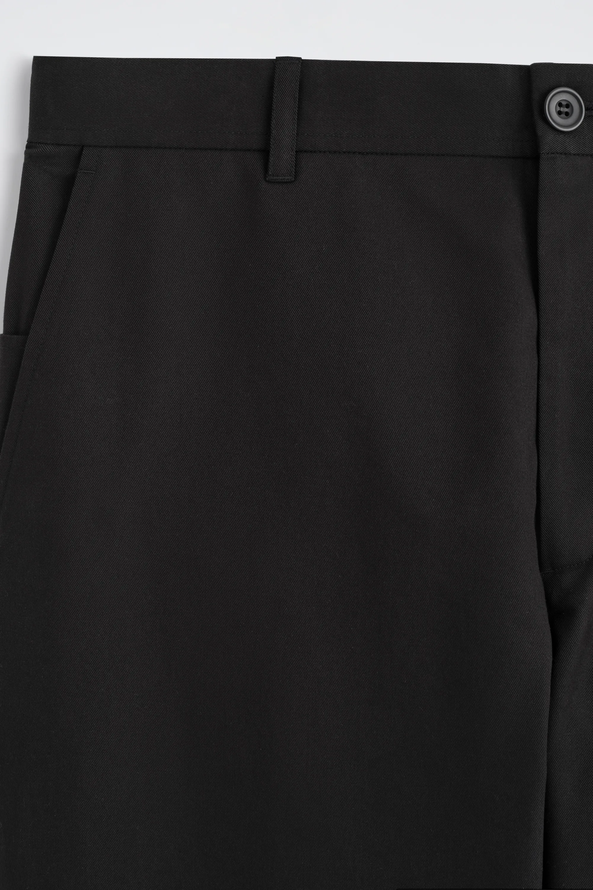 PANTALON CHINO REGULAR DROIT EN COTON - NOIR