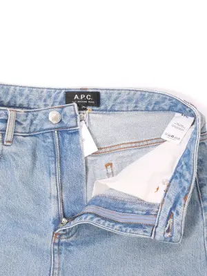 Jupe taille haute en jean bleu clair Prix boutique 170€ Taille 34 — photo 5