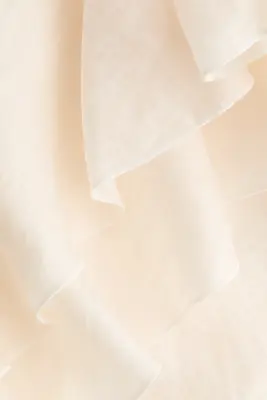Robe asymétrique volantée - Crème — photo 4