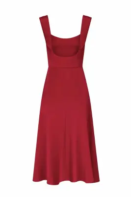 Freya Silk Dress - Red — photo 5