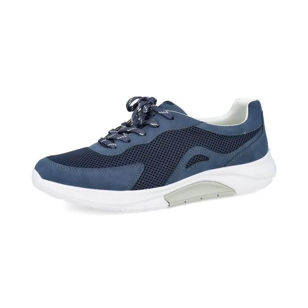 Baskets Gabor 66.923.26 Bleu Marine - Nubuck Lacets Rollingsoft Grande Pointure Femme