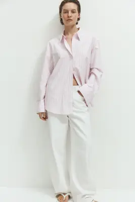 Chemise Oxford - Rose clair/rayé — photo 1