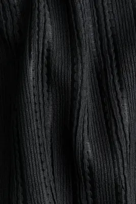 Top en jersey texturé - Noir — photo 5