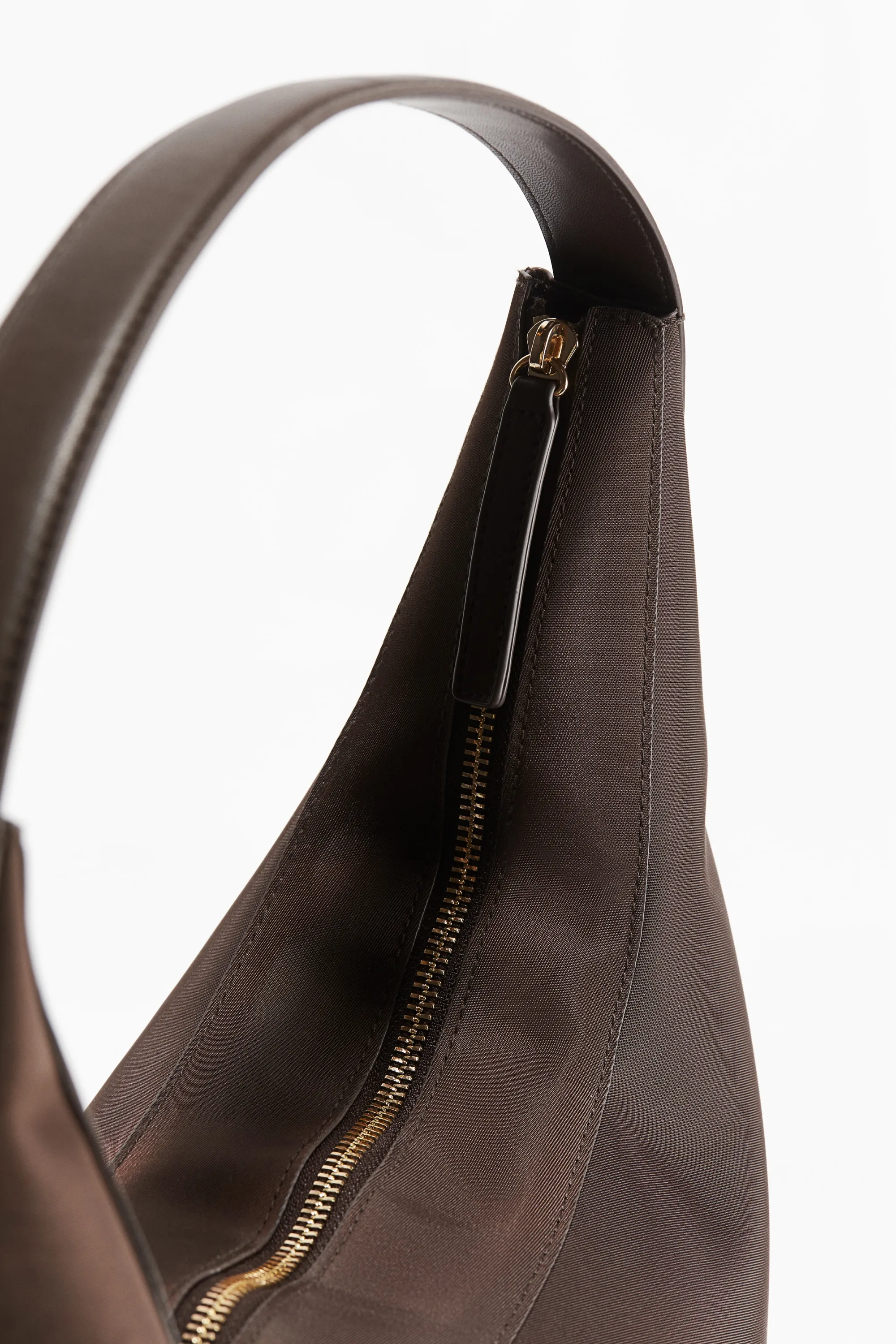 Sac bandoulière en twill - Marron foncé