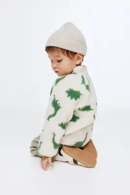 Veste imprimée en tissu Teddy bear - Beige clair/dinosaures — photo 3