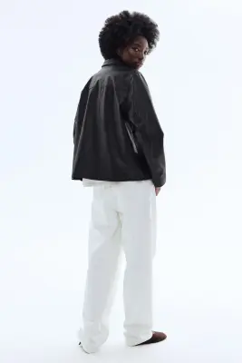 Veste en tissu enduit - Noir — photo 1