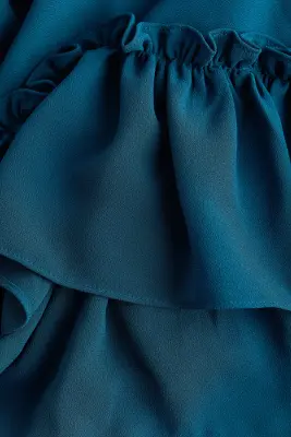 Robe maxi ruchée - Turquoise foncé — photo 4