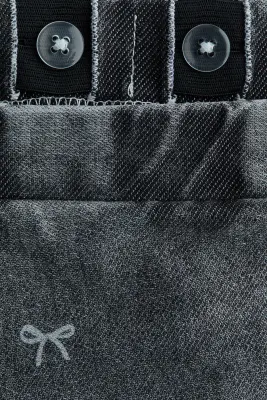 Lot de 2 jeggings - Gris denim foncé/nœuds — photo 2