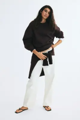 Sweat oversize - Marron foncé — photo 1