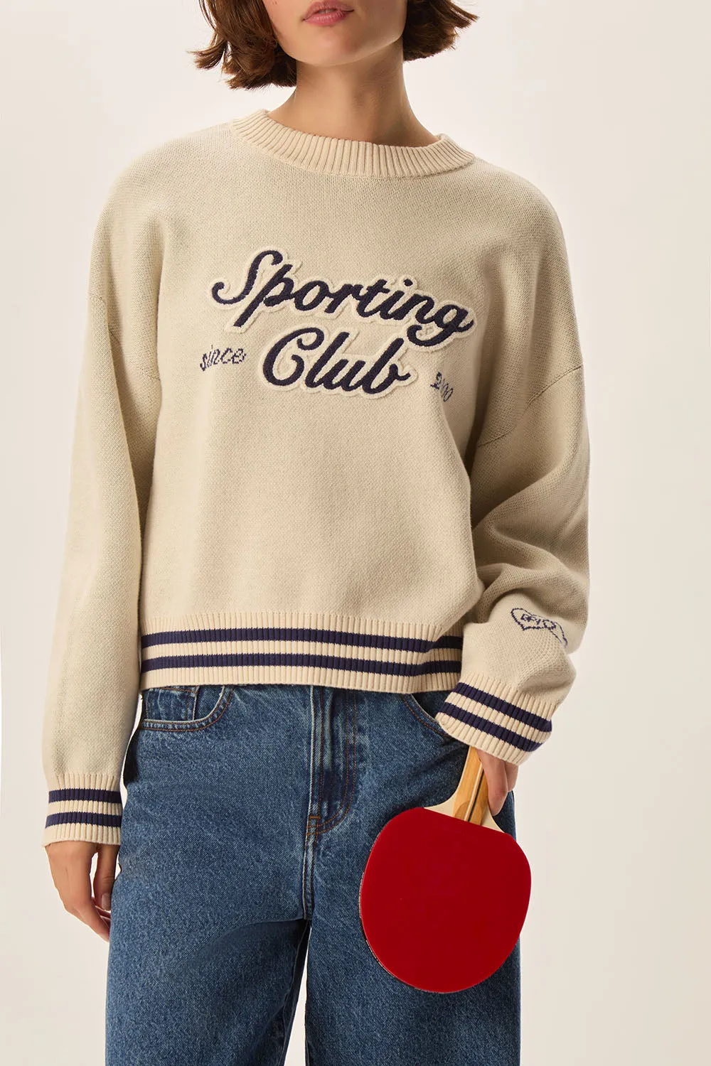 Pull Cesar Creme/Marine