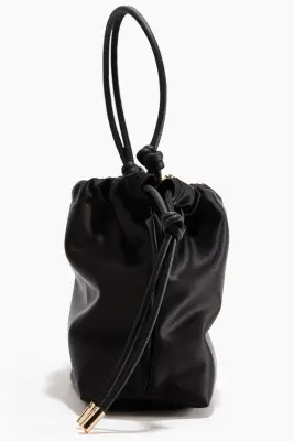 Sac crossbody avec cordon de serrage - Noir — photo 2