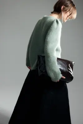 Pull en maille jacquard - Vert clair — photo 2