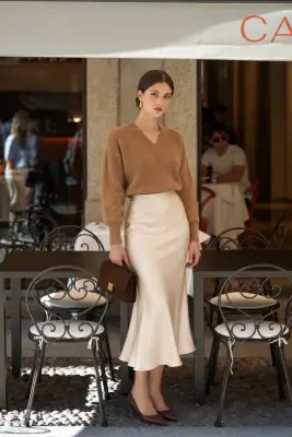 Aliénor Slip Skirt - Cream — photo 4