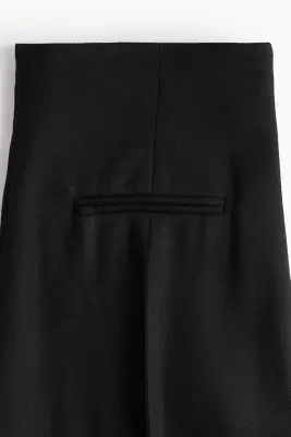 Pantalon en laine avec fentes - Noir — photo 3